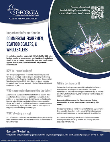 Important Information for Commercial Fishermen, Seafood Dealers, & Wholesalers