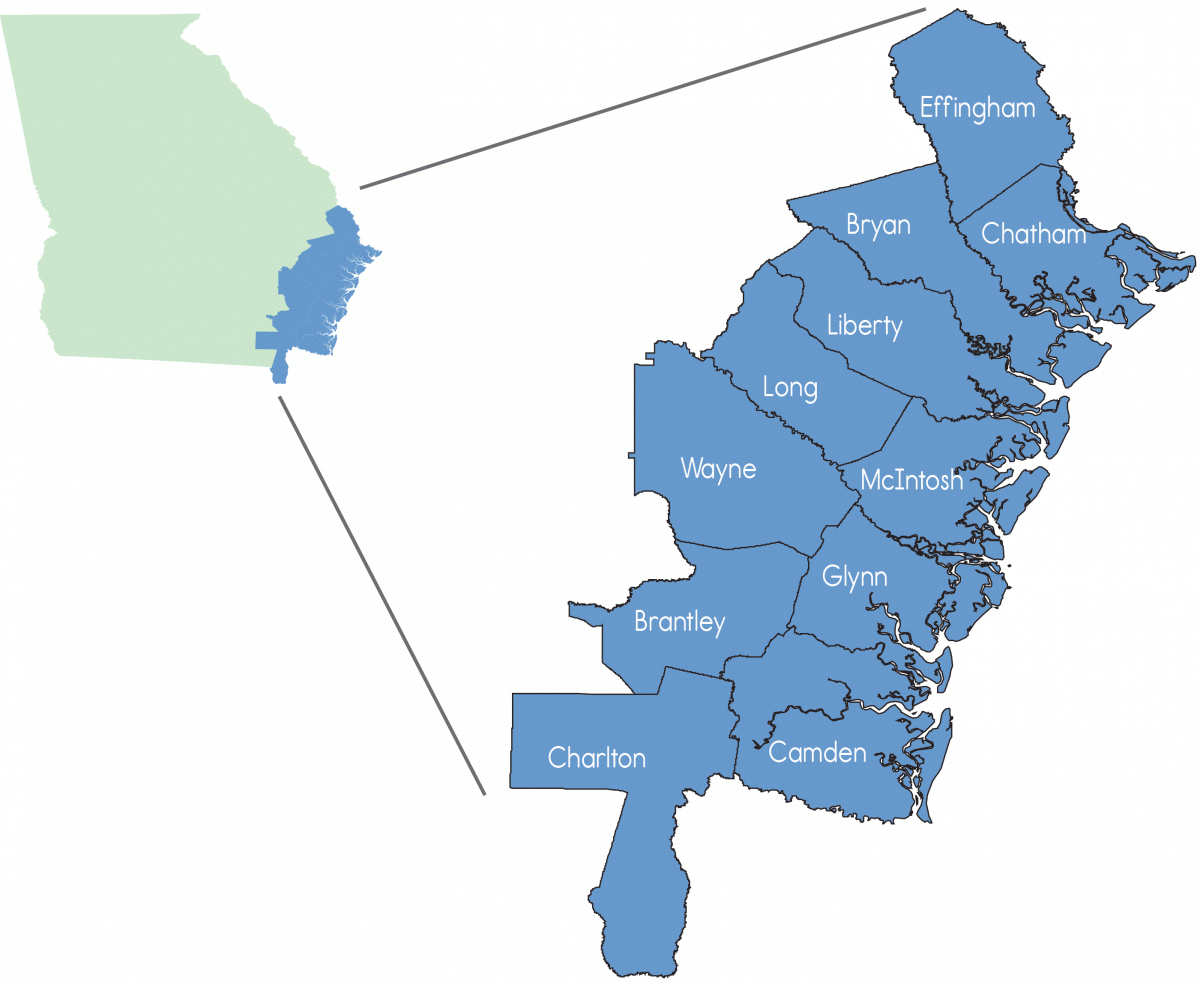 Best Georgia Beaches Map