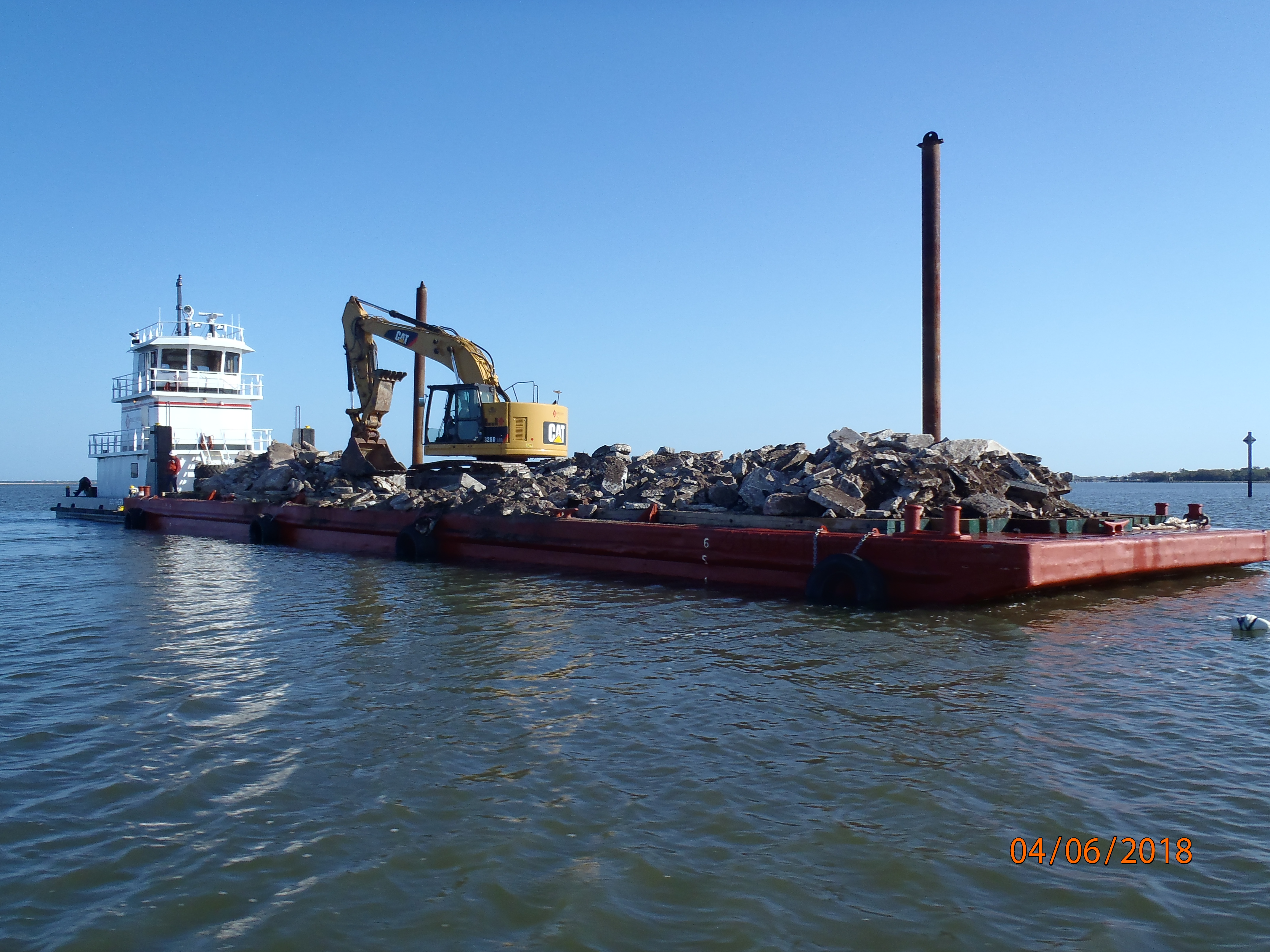 Barge of Reed Materials