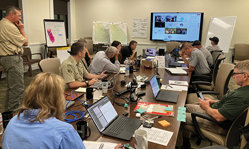 DNR Incident Command Post in Social Circle.