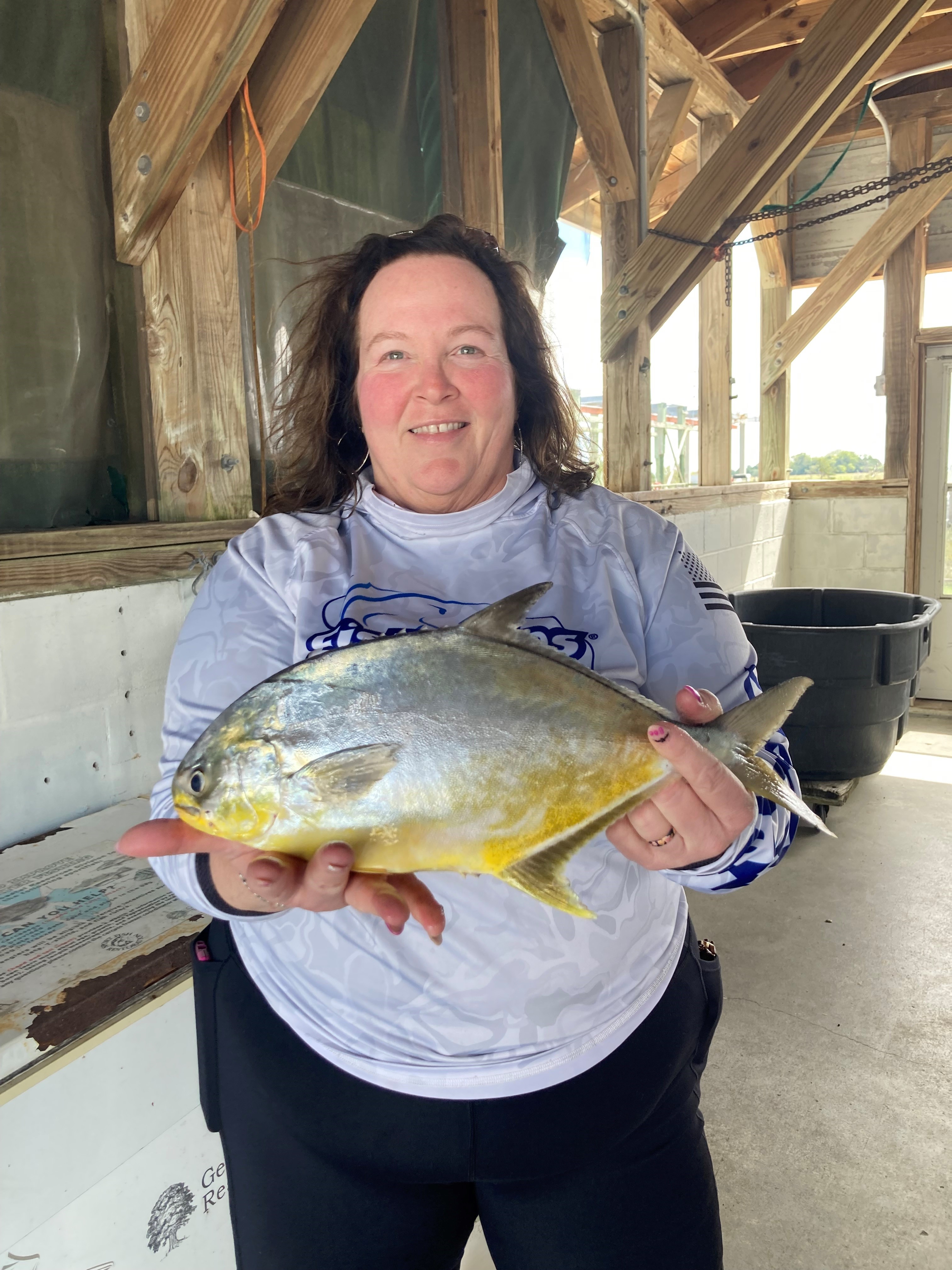 Bycie Shantel Curlett with her Florida pompano