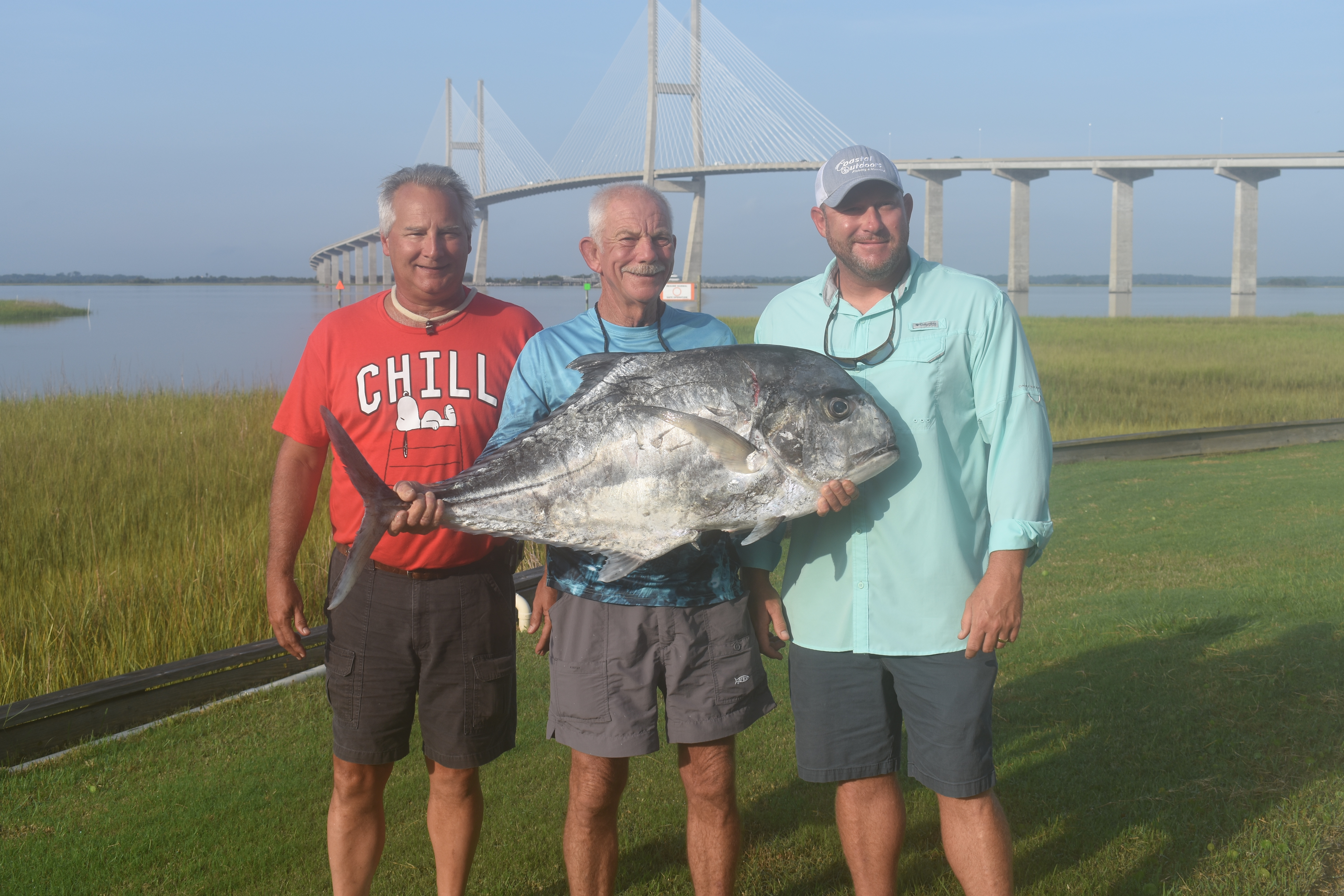Alvin Dezern holds his record-setting African Pompano