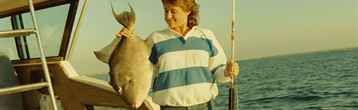 Elizabeth Zeagler with Gray Triggerfish