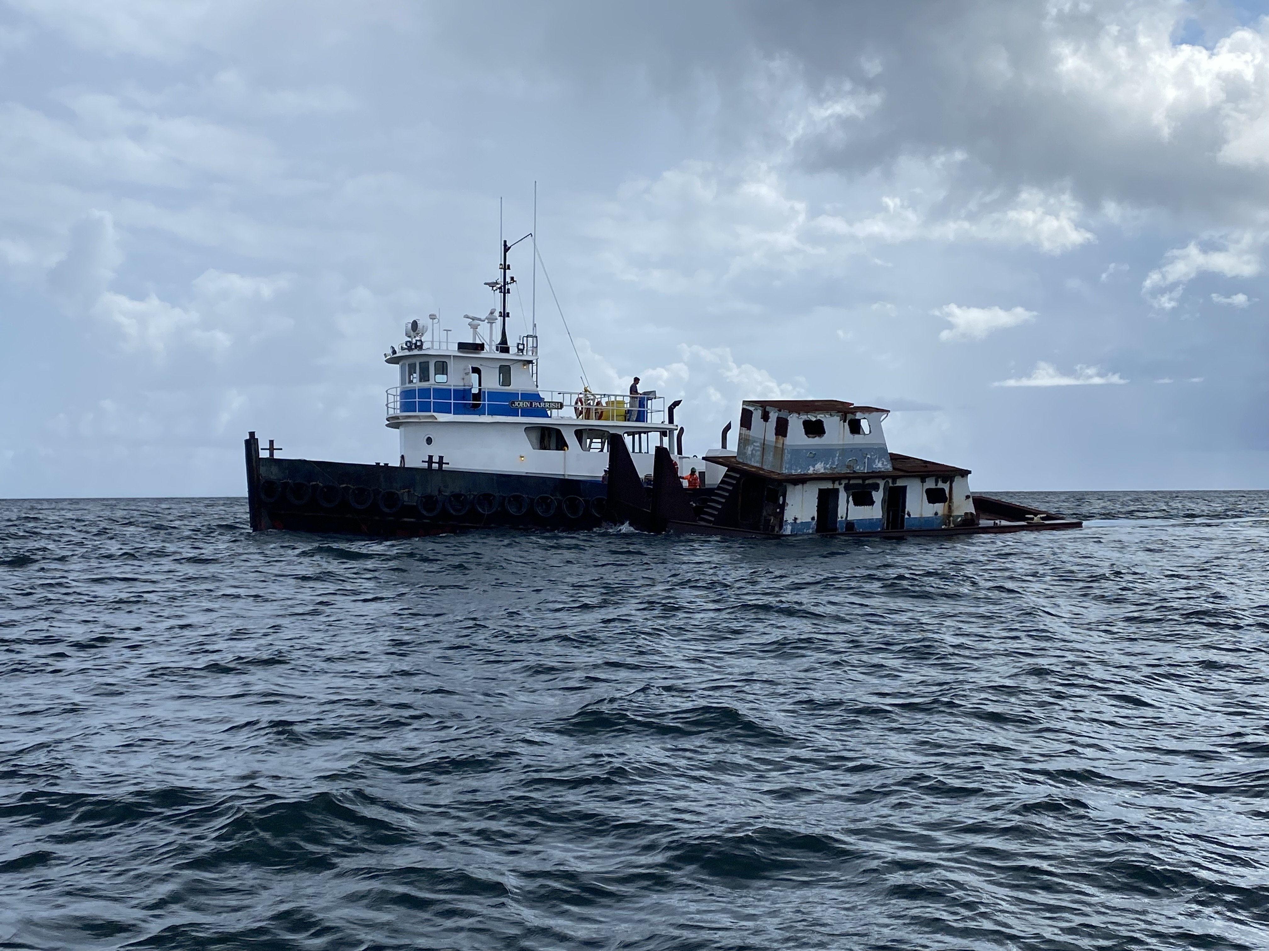 Tugboat sinking at reef KC