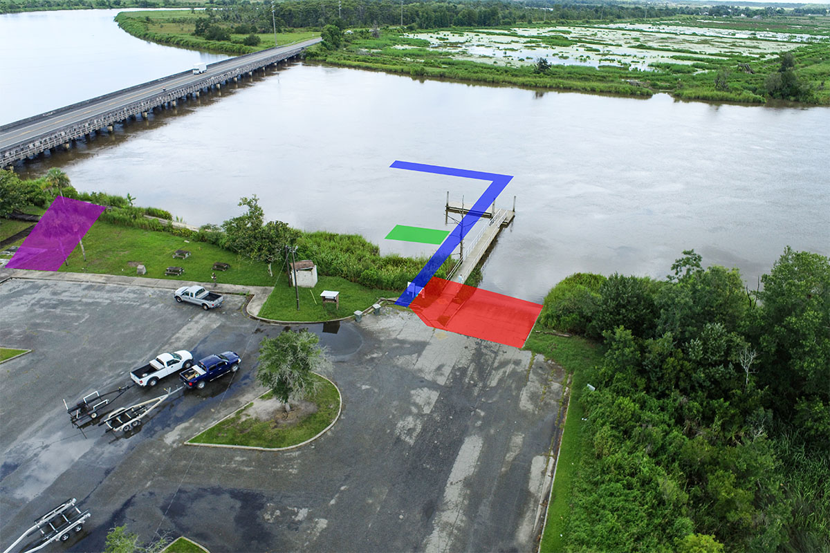 The James Allen Williamson Champney River Park on Champney River in McIntosh County is seen in a photo taken using an unmanned aerial vehicle on July 21, 2020. The park soon get a facelift thanks in part to funds allocated by the Georgia Outdoor Stewardship Program. The James Allen Williamson Champney River Park on Champney River in McIntosh County is seen in a photo taken using an unmanned aerial vehicle on July 21, 2020. The park soon get a facelift thanks in part to funds allocated by the Georgia Outdoor Stewardship Program.