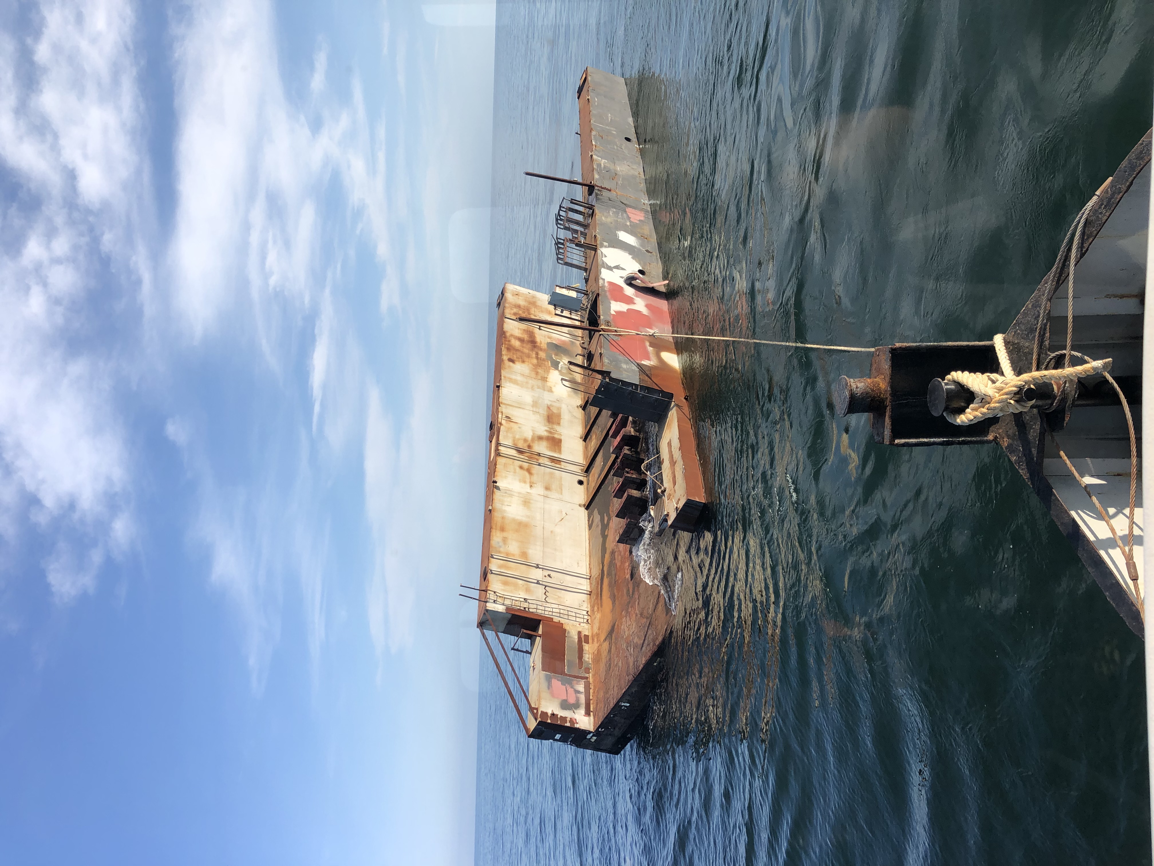 Dry dock sinking at reef DUA