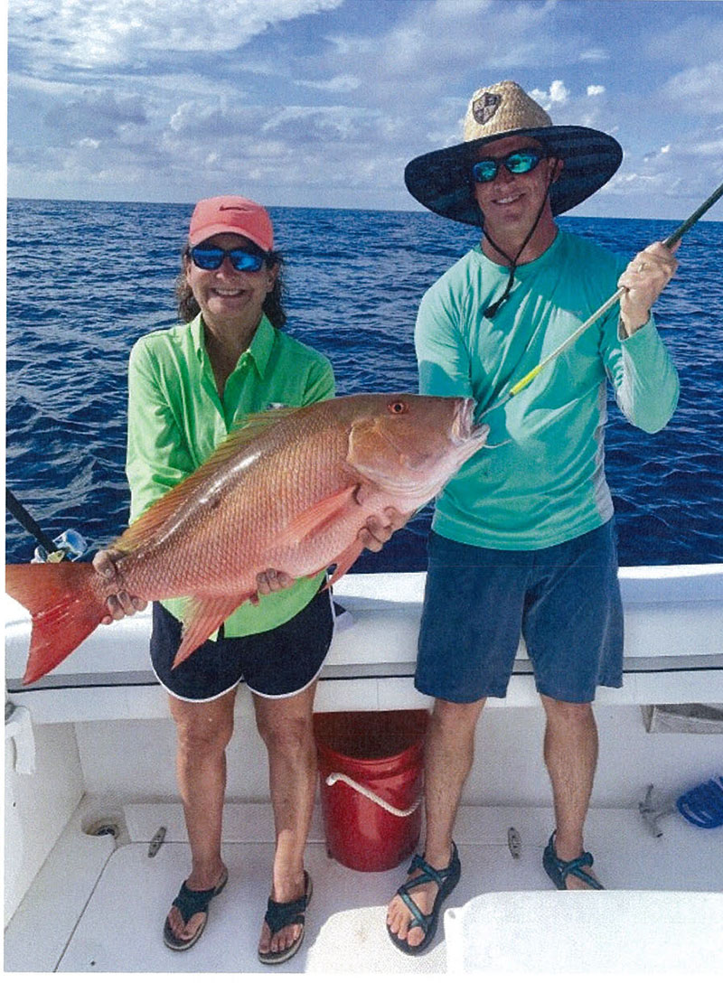 Janet Monroe with Mutton Snapper