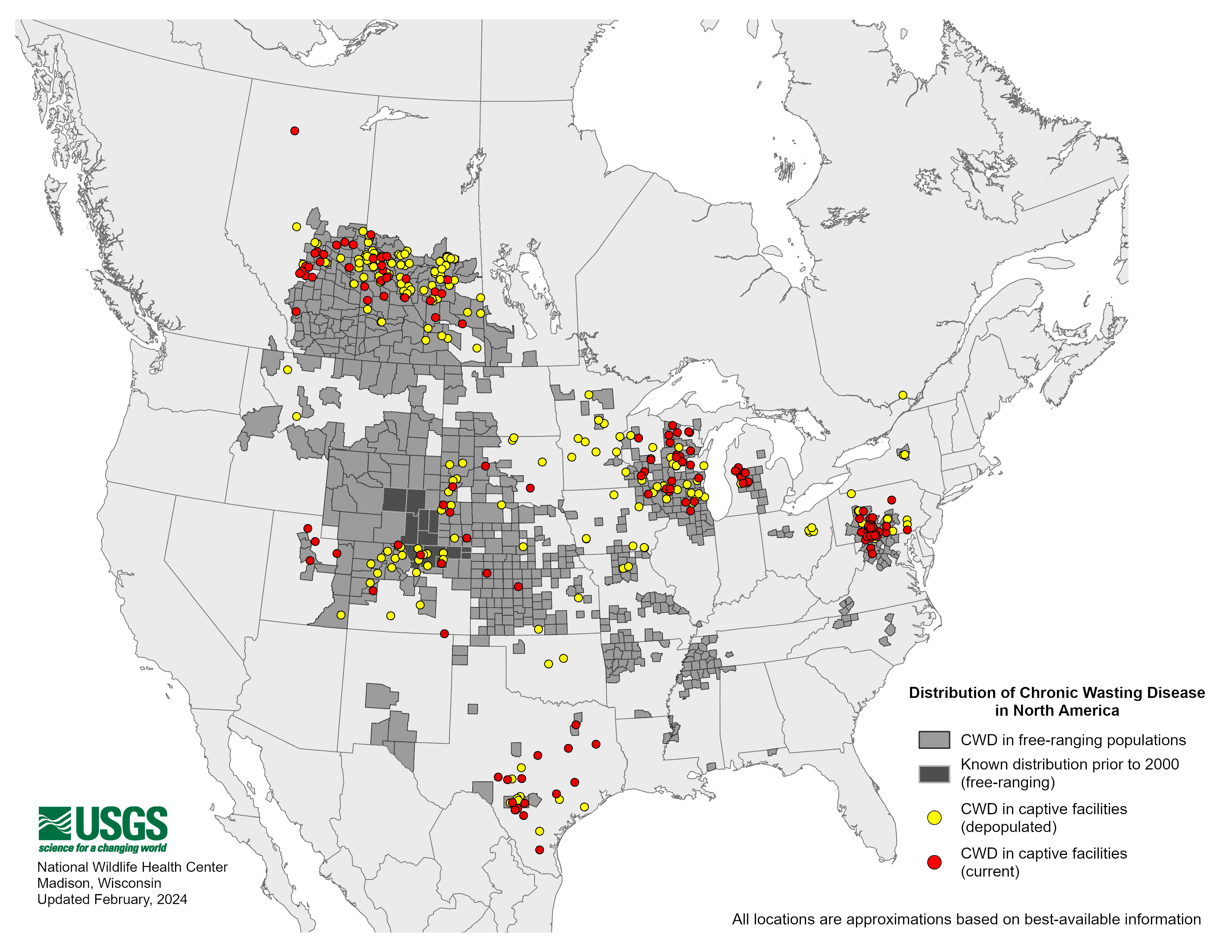 CWD-Positive States Map