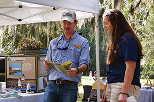 Tyler Jones at Marine Science Day.