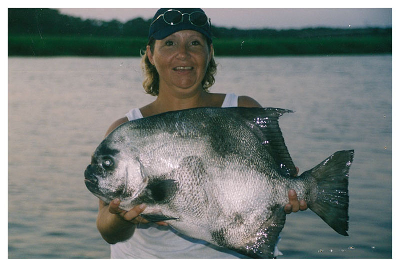 Deidra Jeffcoat with Atlantic Spadefish