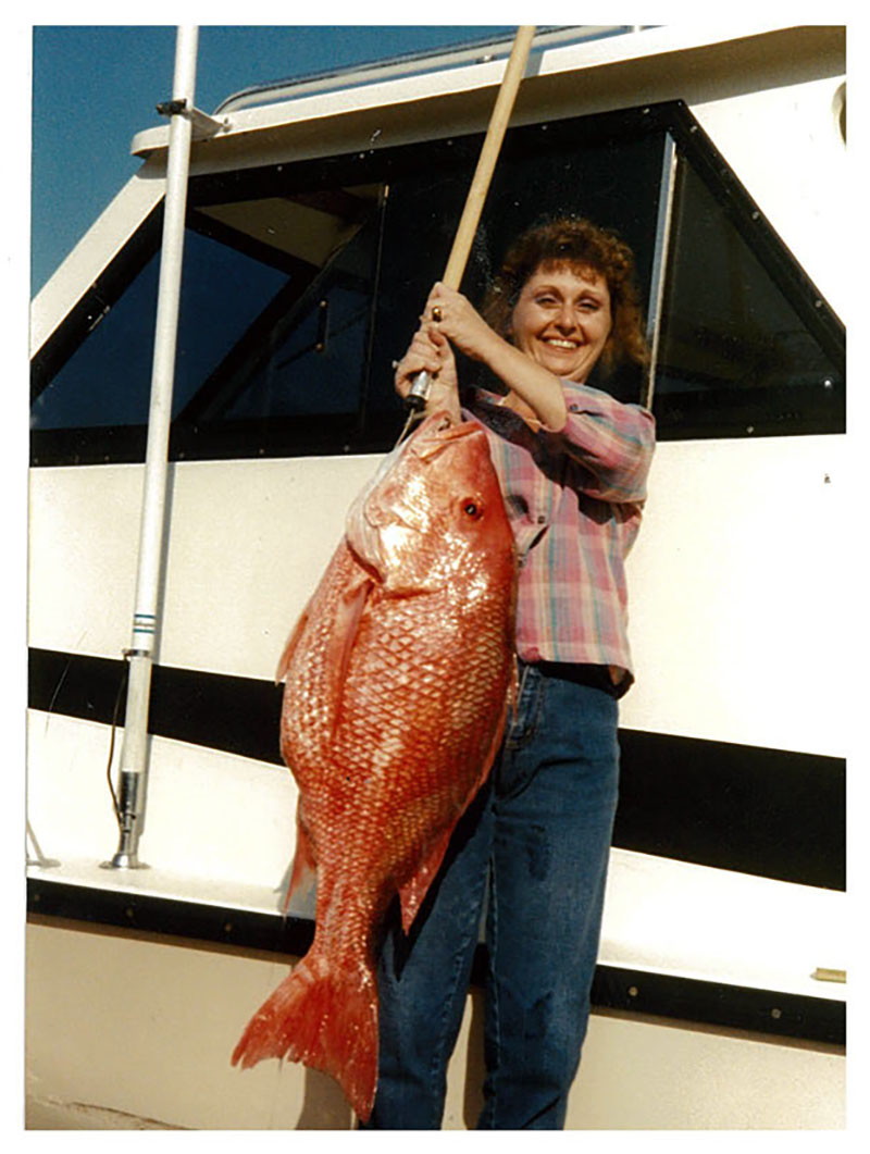 Phyllis Thompson with Red Snapper