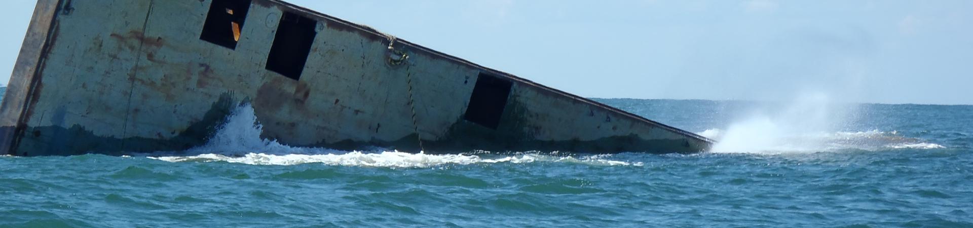 Barge sinking