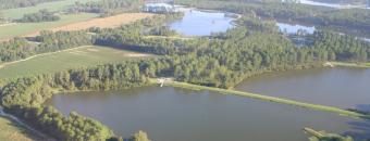 Aerial Shot of Russel and Beaver lakes.