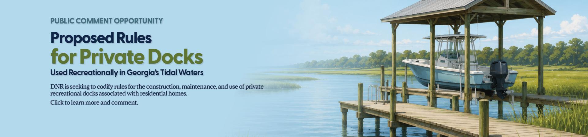 DNR Seeks Public Comment on Proposed Private Dock Rules