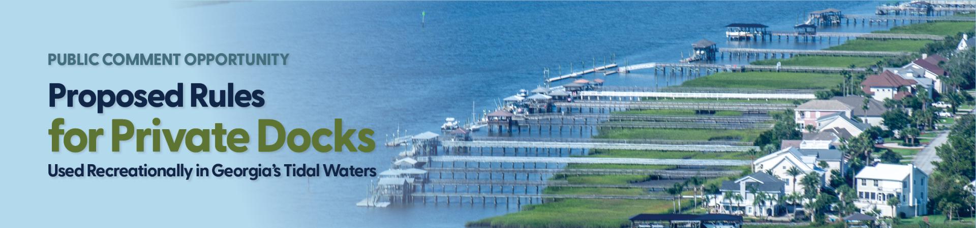 DNR Seeks Public Comment on Proposed Private Dock Rules